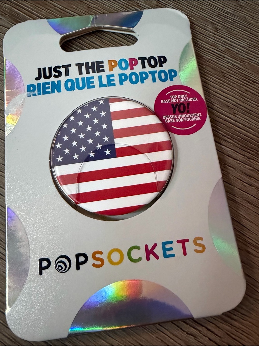 PopSocket Swappable Top in Red, White, Blue